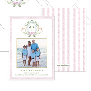 Christmas | Holiday Photo Card • Reindeer Crest