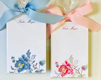 Blue or Pink Floral Notepad