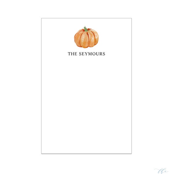 Watercolor Pumpkin Notepad