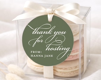 Thank You for Hosting Gift Tags | Set of 24 | White Ink Printing