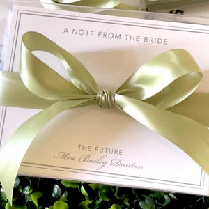 A Note from the Bride Stationery • Flat A2 Card • Set of 10 • Multiple Colors