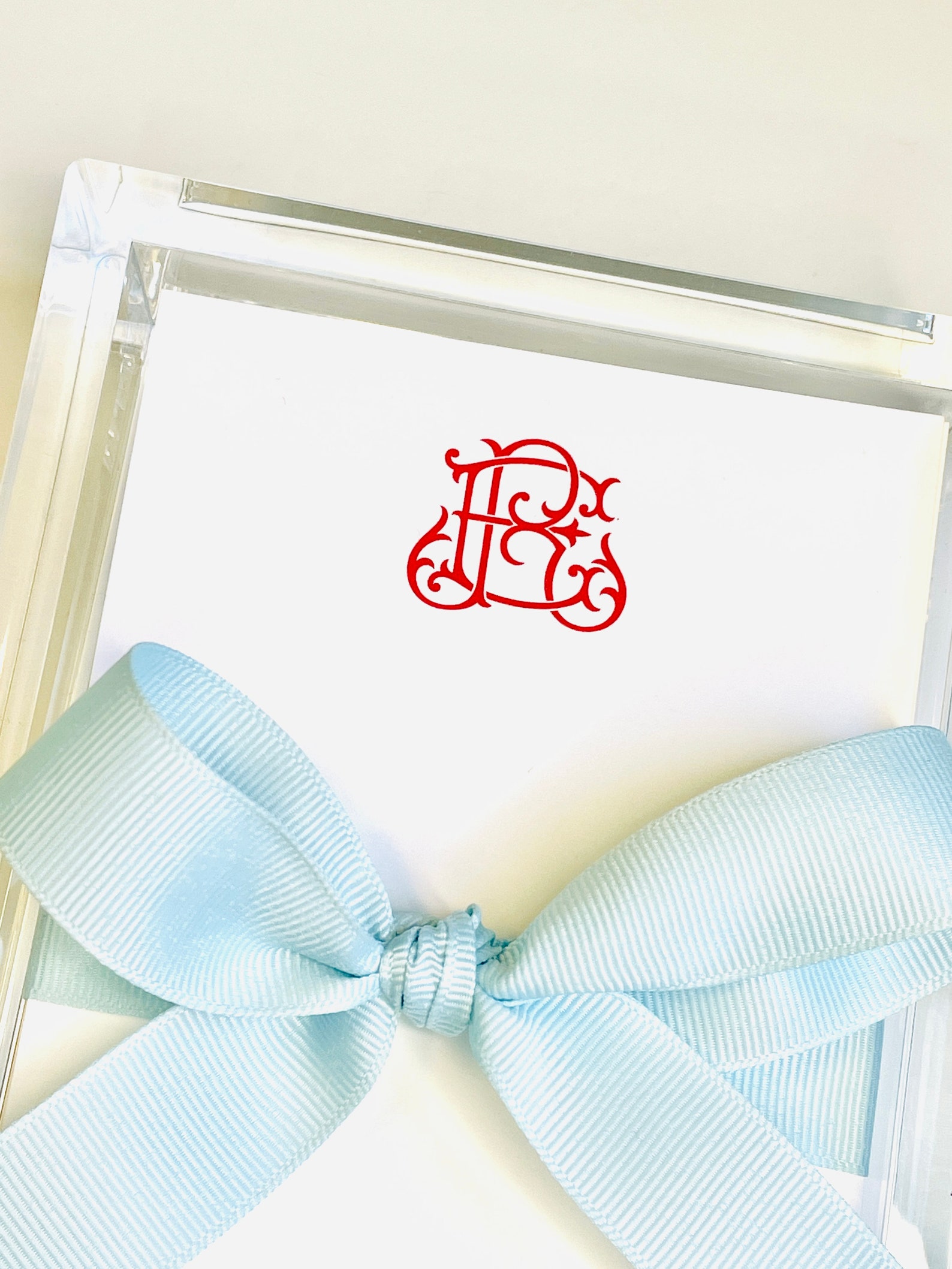 Two Letter Interlocking Monogram Notepad - Etsy