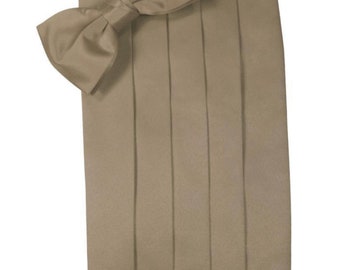 Latte Brown Tuxedo Cummerbund and Bow Tie Sets in Assorted Patterns