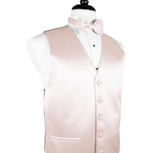 Blush Pink smokingvest en vlinderdas in diverse patronen