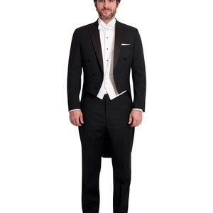 Wool Peak Lapel Tailcoat and Matching Pants