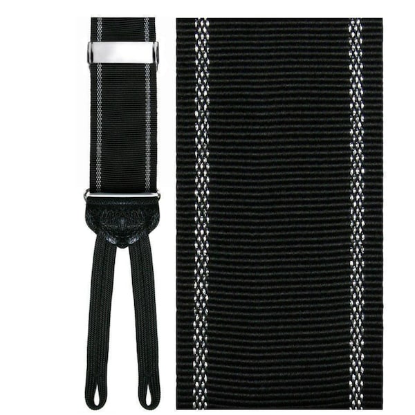 Black Checkered Tuxedo/Suit Suspenders