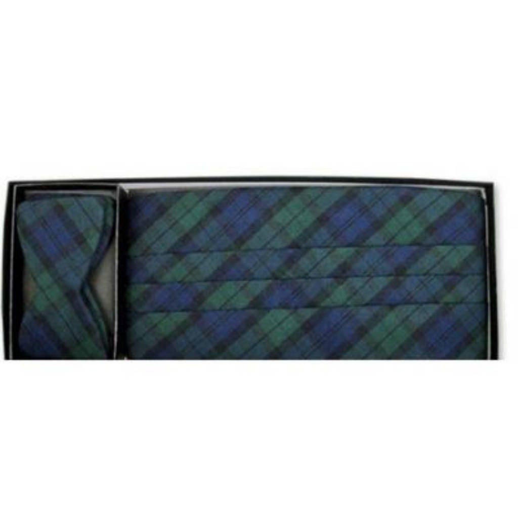 Black Watch Plaid Cummerbund and Selftie Bow Tie Etsy