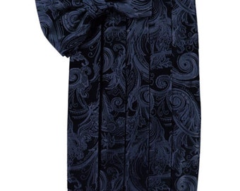 Midnight Blue Paisley Set aus Kummerbund und Fliege