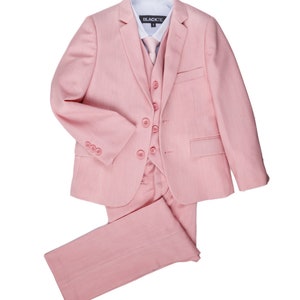 Kids Liam Blush Pink Suit (5 Piece Set)