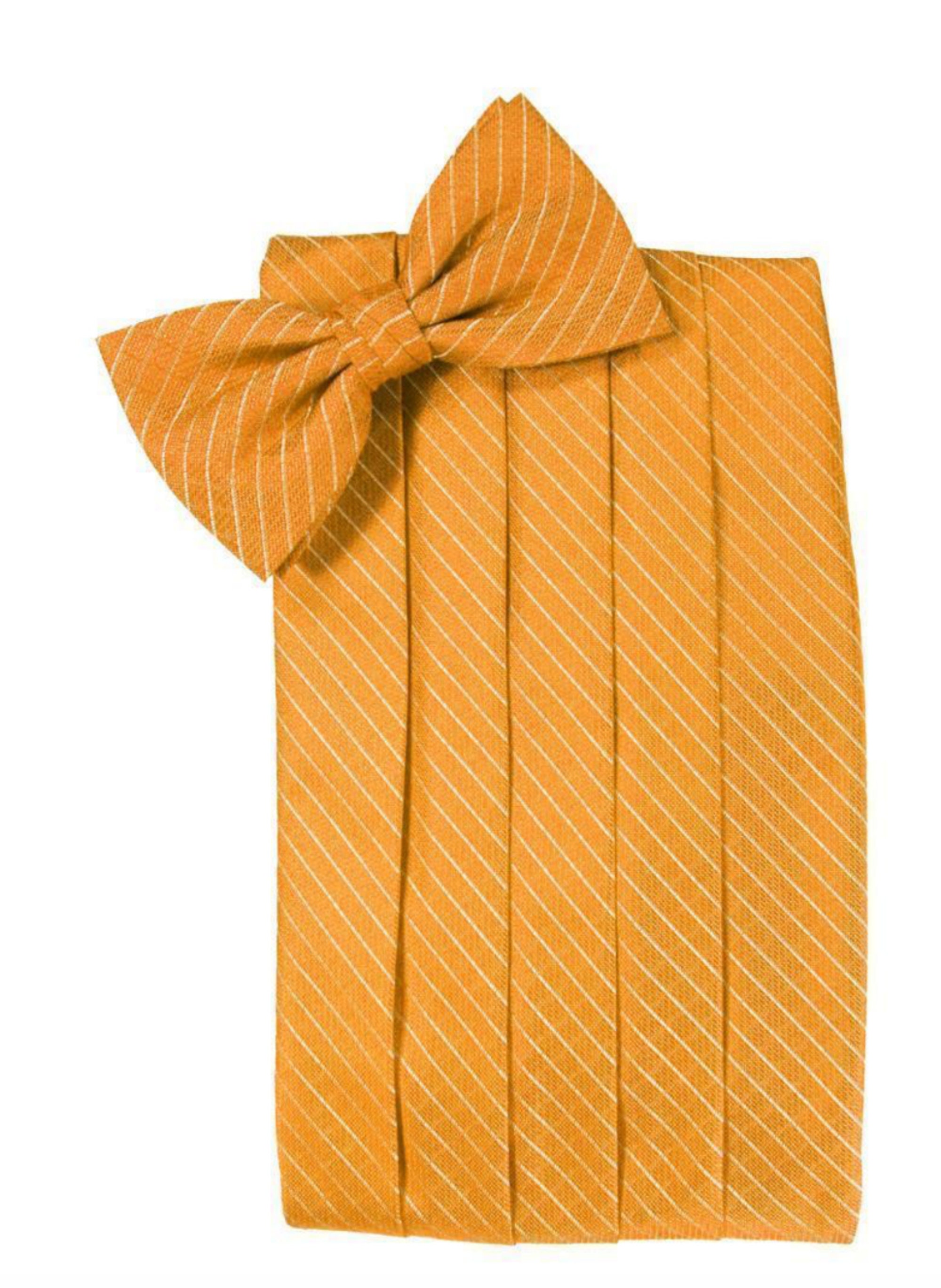 Mandarin Orange Tuxedo Cummerbund and Bow Tie Sets in Assorted Patterns