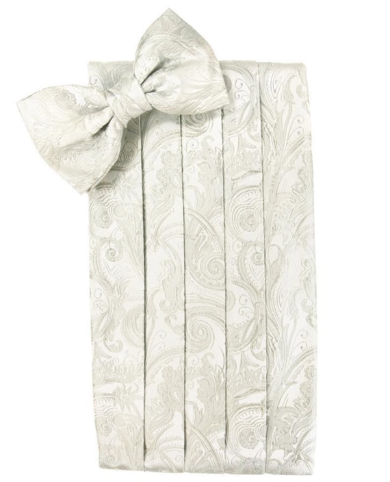 Ivory Tapestry Silk Cummerbund & Bow Tie Set Ivory Tapestry Silk Cummerbund & Bow Tie Set