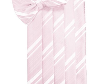 Blush Pink Tuxedo Cummerbund and Bow Tie Sets in Assorted Patterns