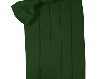 Hunter Green Tuxedo Cummerbund and Bow Tie Sets in Assorted Patterns
