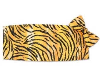 Tiger Stripes Cummerbund and Bow Tie