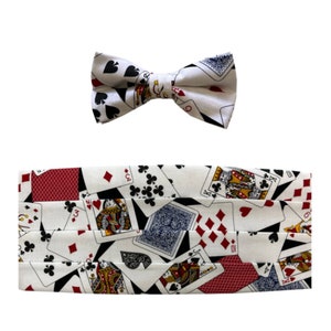 Carte da gioco Cummerbund e Papillon Las Vegas Casino Mazzo di carte Carte magiche Cummerbund Papillon Abiti formali Cravatta nera Matrimonio a Las Vegas Casino