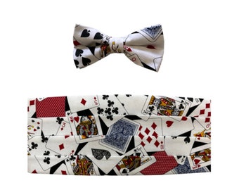 Playing Cards Cummerbund and Tie