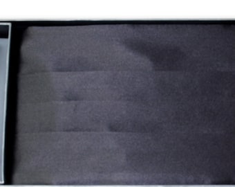 Black Fine Silk Cummerbund and Bow Tie Elegant Formal Wear for Weddings