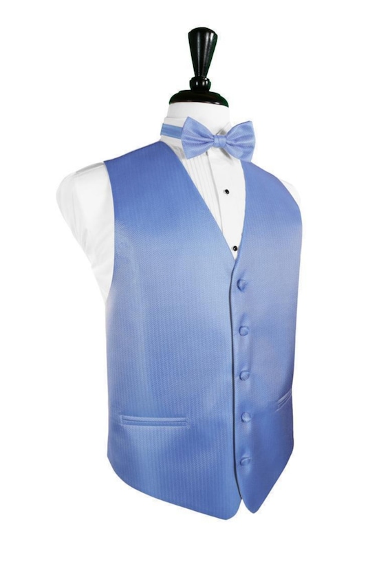 Cornflower Herringbone Tuxedo Vest Cornflower Herringbone Tuxedo Vest