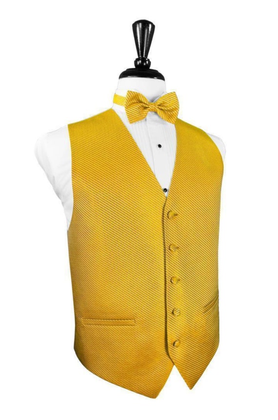 Gold Tuxedo Vest and Bow Tie in Assorted Patterns Etsy Singapore