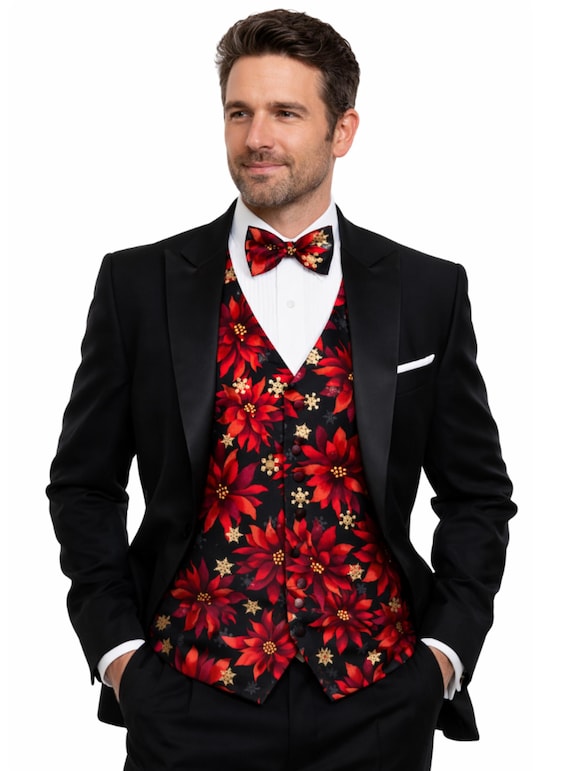 christmas dress vest Mens Christmas Suit Vest Snowflake Santa Xmas 3D Graphic Vest Funny Holiday  Sleeveless Waistcoat Tops Party Outfits at Amazon Men's Clothing store