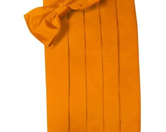 Mandarin Orange Tuxedo Cummerbund and Bow Tie Sets in Assorted Patterns