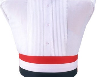 Red, White, and Blue Stripe Tuxedo Cummerbund and Bow Tie