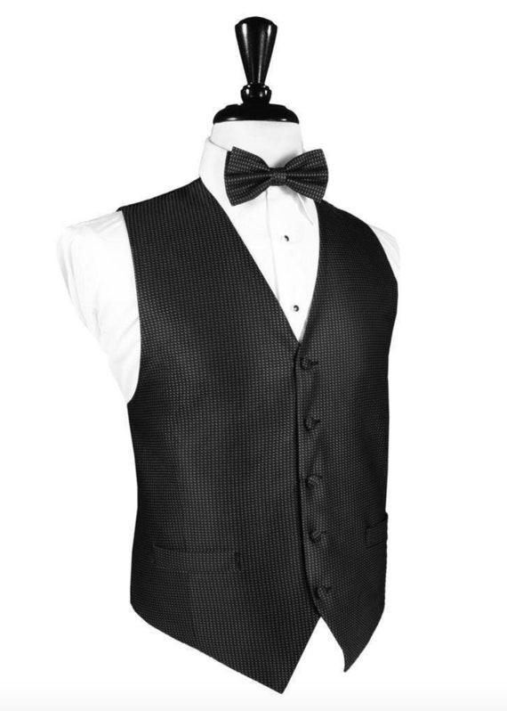 Black Silk Weave Tuxedo Vest Black Silk Weave Tuxedo Vest