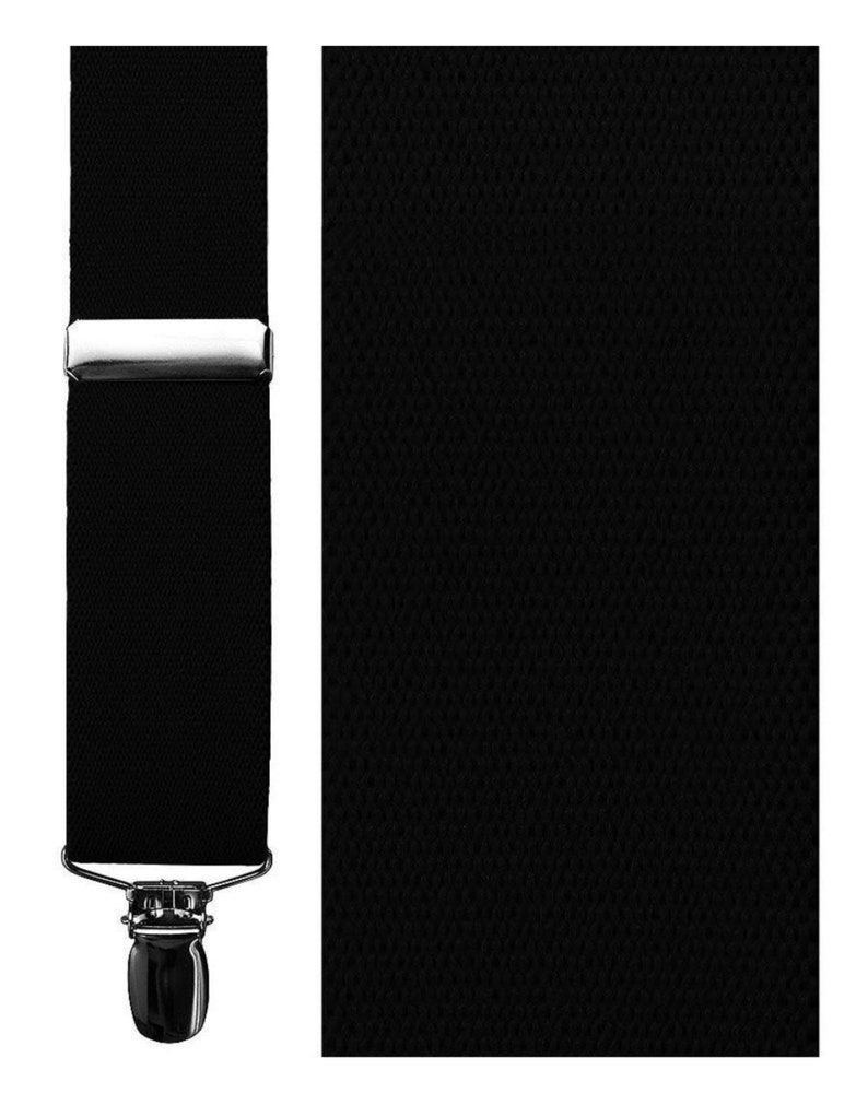 Catania Premium Elastic Suspenders Assorted Colors Black X-Long