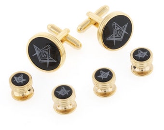 Masonic Formal Studs and Cufflinks Set