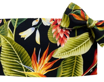 Hawaiian Ginger Floral Cummerbund and Tie Set