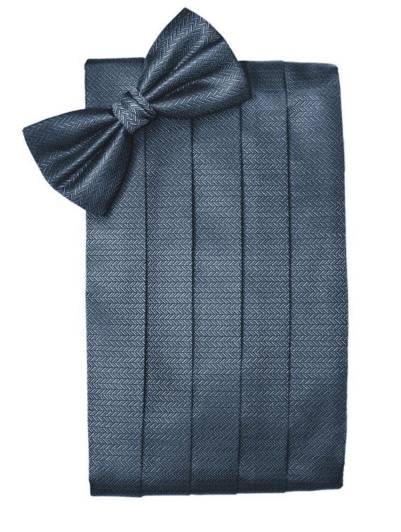 Haze Blue Herringbone Kids Cummerbund Haze Blue Herringbone Kids Cummerbund