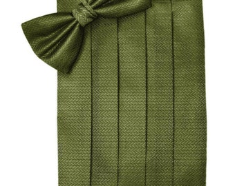 Fern Green Tuxedo Cummerbund and Bow Tie Sets in Assorted Patterns