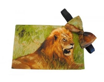 Lion on Safari Cummerbund and Tie Set
