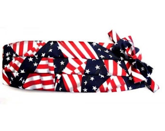 American Flag Tuxedo Cummerbund and Bow Tie