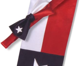 Buikband en vlinderstrik met Texaanse vlag