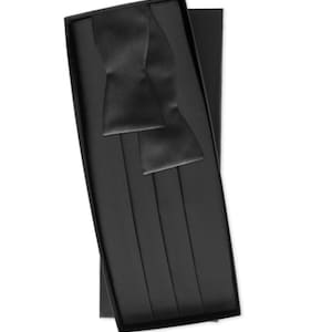 Silk Self Tie Bow & Cummerbund Box Set