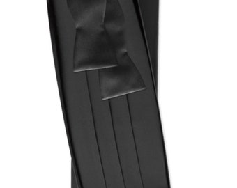 Silk Self Tie Bow & Cummerbund Box Set