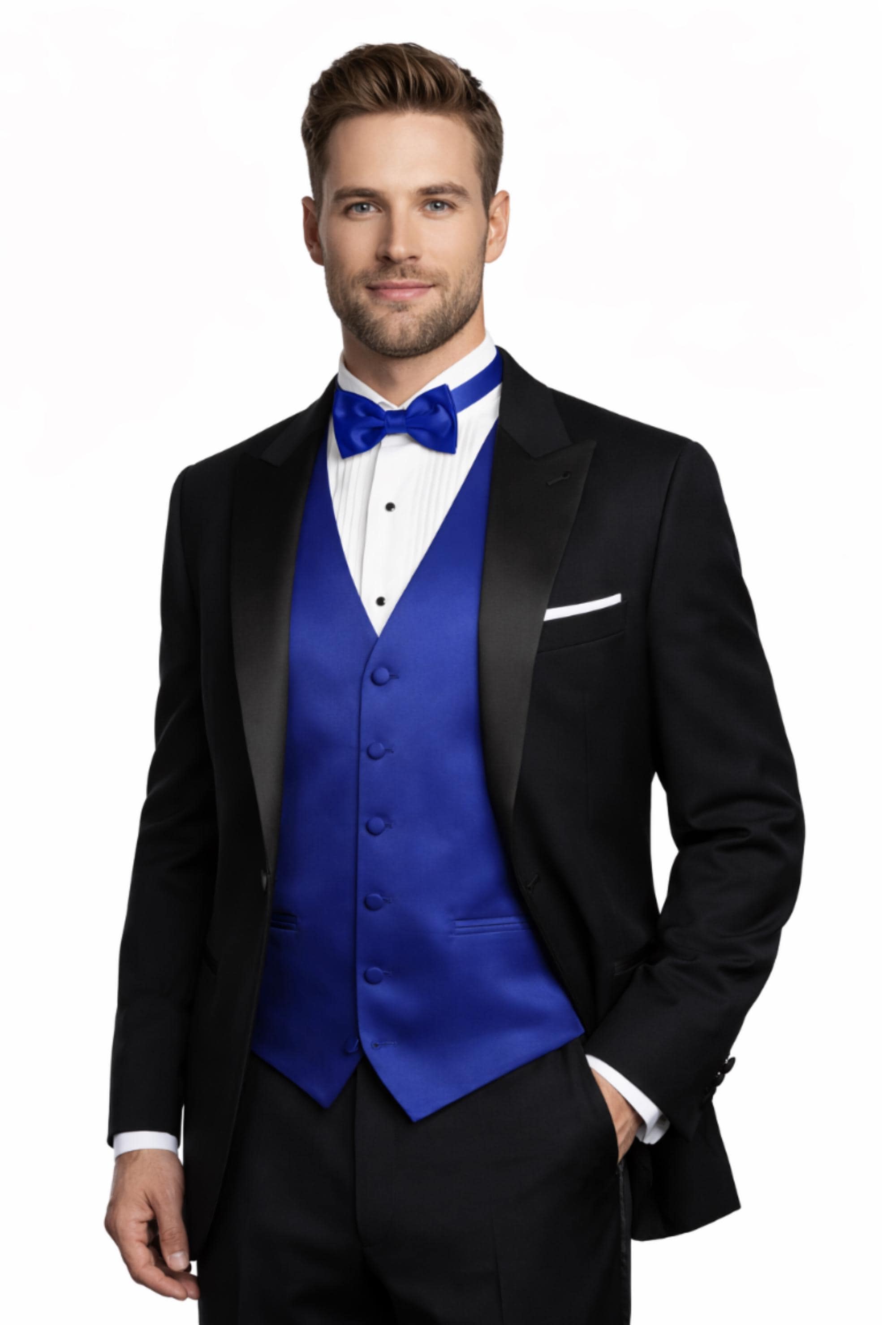 green emerald velvet dress Royal Blue Slim Fit Velvet Men Suits 2 Pieces Prom Party Outfits main image 0