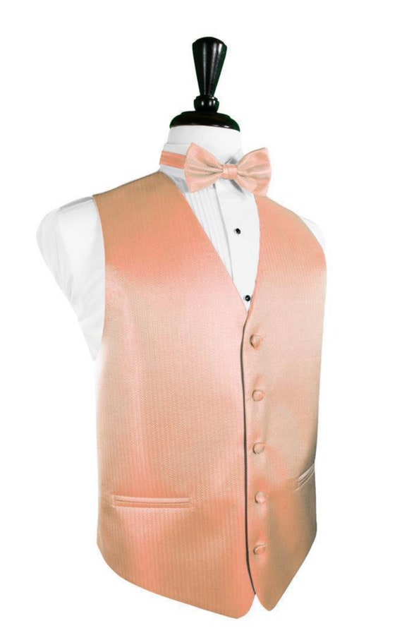 Coral Tuxedo Vest and Bow Tie in Assorted Patterns - Etsy Denmark