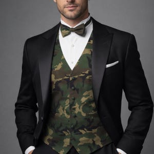 Mossy Oak Break Up Camo Formal Vest For Men & Kids - Full Back Wedding Prom  Vest