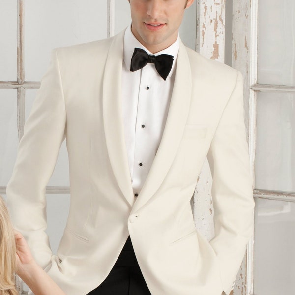 Slim Fit Light Ivory Dinner Jacket