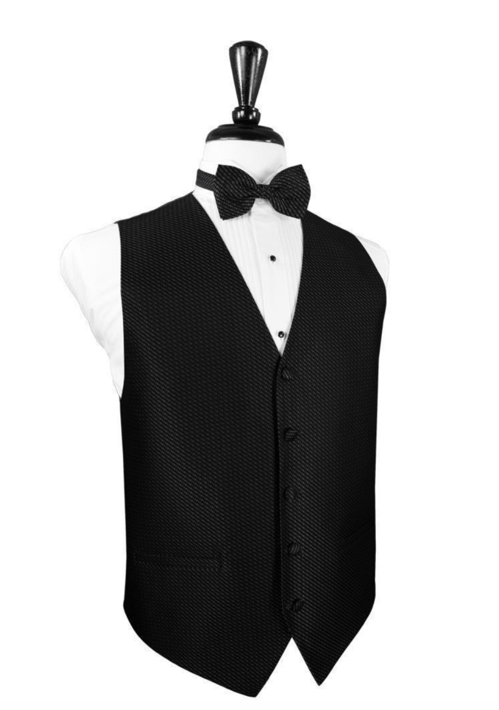 Black Woven Patterned Tuxedo Vest and Pre Tied Bow Tie Etsy Canada