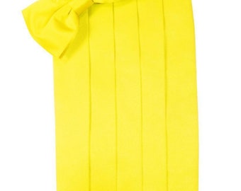 Sunbeam Yellow Tuxedo Cummerbund and Bow Tie Sets in Assorted Patterns