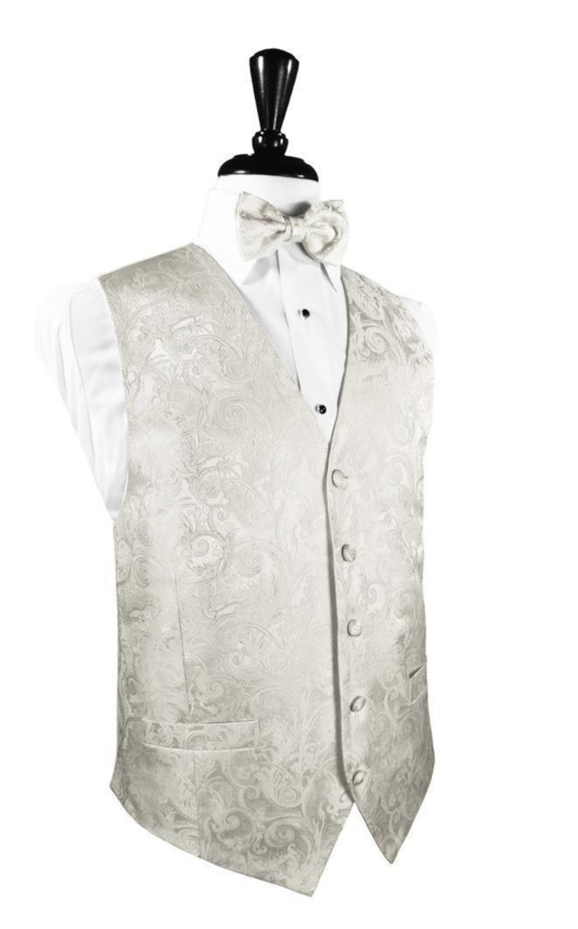 mens ivory vest and tie