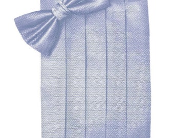 Periwinkle Tuxedo Cummerbund and Bow Tie Sets in Assorted Patterns