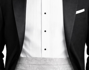 Silk Paisley Cummerbund and Bow Tie – Elegant Assorted Colors for Weddings, Special Occasions