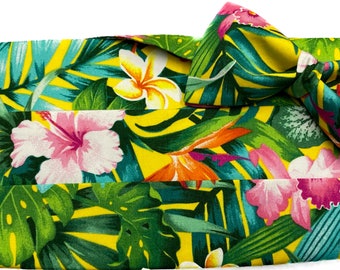 Aloha Hawaiian Floral Tuxedo Cummerbund and Bow Tie