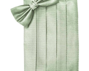 Mint Green Tuxedo Cummerbund and Bow Tie Sets in Assorted Patterns