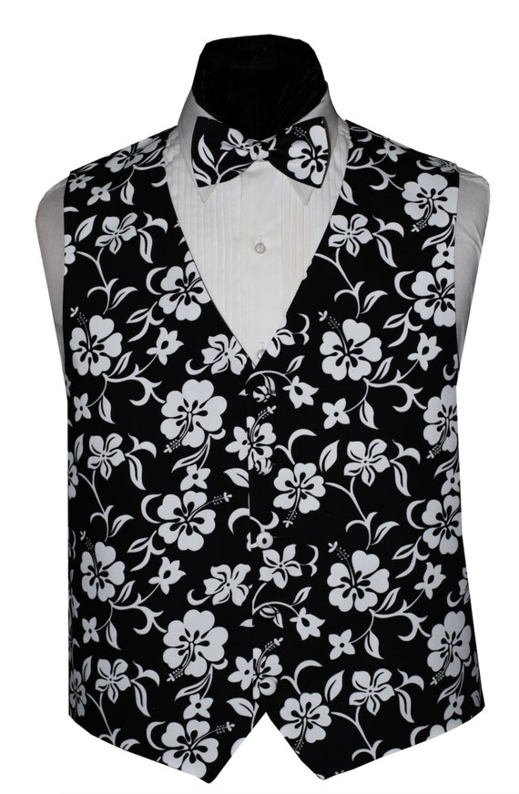 Floral shop tuxedo vest