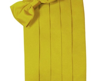Willow Yellow Tuxedo Cummerbund and Bow Tie Sets in Assorted Patterns